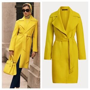 Ralph Lauren Collection Purple Label Women’s Cashmere Wool Wrap Coat Long 6 NWT